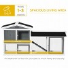Two Level Rabbit Hutch Sturdy Outdoor Hutch With Openable Top Large Wooden Rabbit Hutch With Run Weatherproof Roof,Removable Tray,Ramp-Cuddlewood - 3 of 4