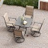 Lirago 2-Piece Outdoor Swivel Dining Chair Set-Textilene Fabric Armchair with Metal Frame Weather-Resistant and Ergonomic for Patio or Yard - 3 of 4