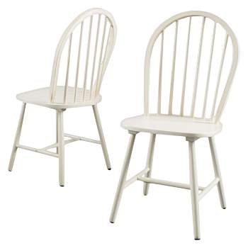 Set of 2 Countryside High Back Spindle Dining Chair Cream - Christopher Knight Home