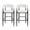 Kumasinova Set of 2 Counter Height Bar Stools, Sturdy Iron Frame Counter Stools, Minimalist Counter Height Stools with Back, Fabric Bar Stools - 4 of 4