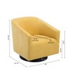 CAVINAS Swivel Accent Chair with Black Wooden Base and No-Sag Springs, Fabric Upholstered Lounge Chair for Living Room - 3 of 4