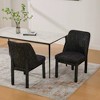 Set of 2 Dining Chairs Upholstered Dinner Chairs Armless Chairs Accent Chairs with Padded Seat & Curved Back, Chenille - Modernluxe - 2 of 4