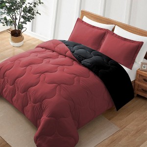 Peace Nest Lightweight Reversible Microfiber Down Alternative Comforter Set - 1 of 4