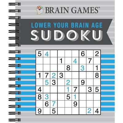 Brain Games - Lower Your Brain Age - Sudoku - Large Print by  Publications International Ltd & Brain Games (Spiral Bound)