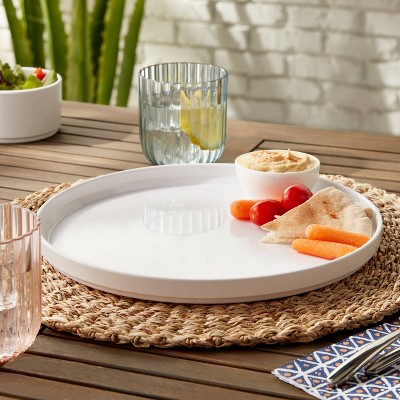 10.5&#34; Plastic Stella Dinner Plate White - Threshold&#8482;