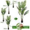 Artificial Palm Tree 5FT Fake Tropical Palm Plant with 12 Trunks, Faux Plants Indoor Olive Tree for Home Decor Indoors and Outdoors - 4 of 4
