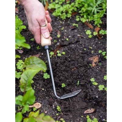 Gardener's Supply Lifetime Cape Cod Weeder | Right-Handed Easy To Use Gardening Weeding Tool | Steel Blade with Wooden Handle