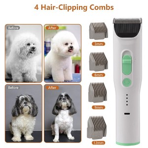 Pet Hair Clipper Set, Multifunctional Cat and Dog Hair Clipper, 5 Pieces Professional Pet Grooming Tools, with 2L Hair Storage - 1 of 4