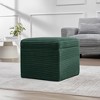 LIKEPAY Corduroy Square Storage Ottoman with Lift Off Top - 2 of 4