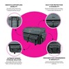 Everything Mary XXL 4 Wheel Collapsible Rolling Sewing Machine Storage Case, Grey Floral - 4 of 4