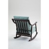Vynxaria woven fabric  Mid Century Modern Accent Chairs Comfy Upholstered Glider Arm Chair with Solid Wood for Living Room - 3 of 4