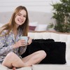 Cheer Collection Super Soft Shaggy Long Hair Throw Pillows Set of 2 - 2 of 4