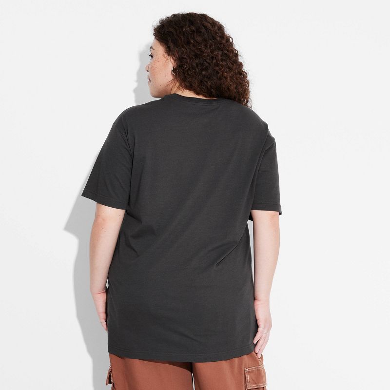 Women's United States of America Eagle Oversized Short Sleeve Graphic T-Shirt - Black, 2 of 4