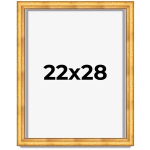 PosterPalooza | Shadow Box 1.75" Deep Gold Picture Frame - UV Acrylic, Foam Board Backing, Hanging Hardware - 1 of 4