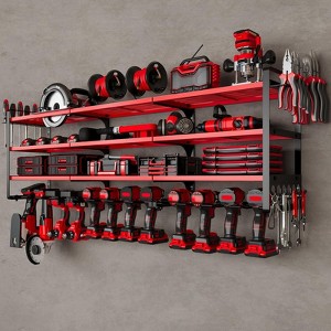 Hausource 4-Tier Large Power Tool Organizer - 12 Drill Holder, Workshop Storage Rack - 1 of 4