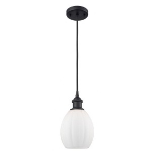 Eaton - 1 Light Cord Hung Mini Pendant In Industrial Style-9.5 Inches Tall and 6 Inches Wide - 1 of 1