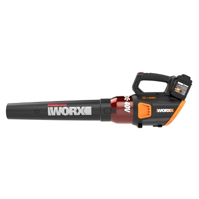 Worx WG584 430cfm - 40V (2x20) TURBINE Blower with Brushless Motor, 3-Speed + Turbo Charger and (2) Batteries Included