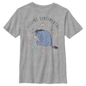 Boy's Winnie the Pooh Eeyore Feeling Sentimental With Flowers T-Shirt - 1 of 4