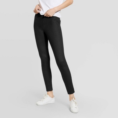 hue black denim leggings