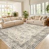 Vintage Area Rug Oriental Distressed Floor Mats with Non-Slip Backing - 3 of 4