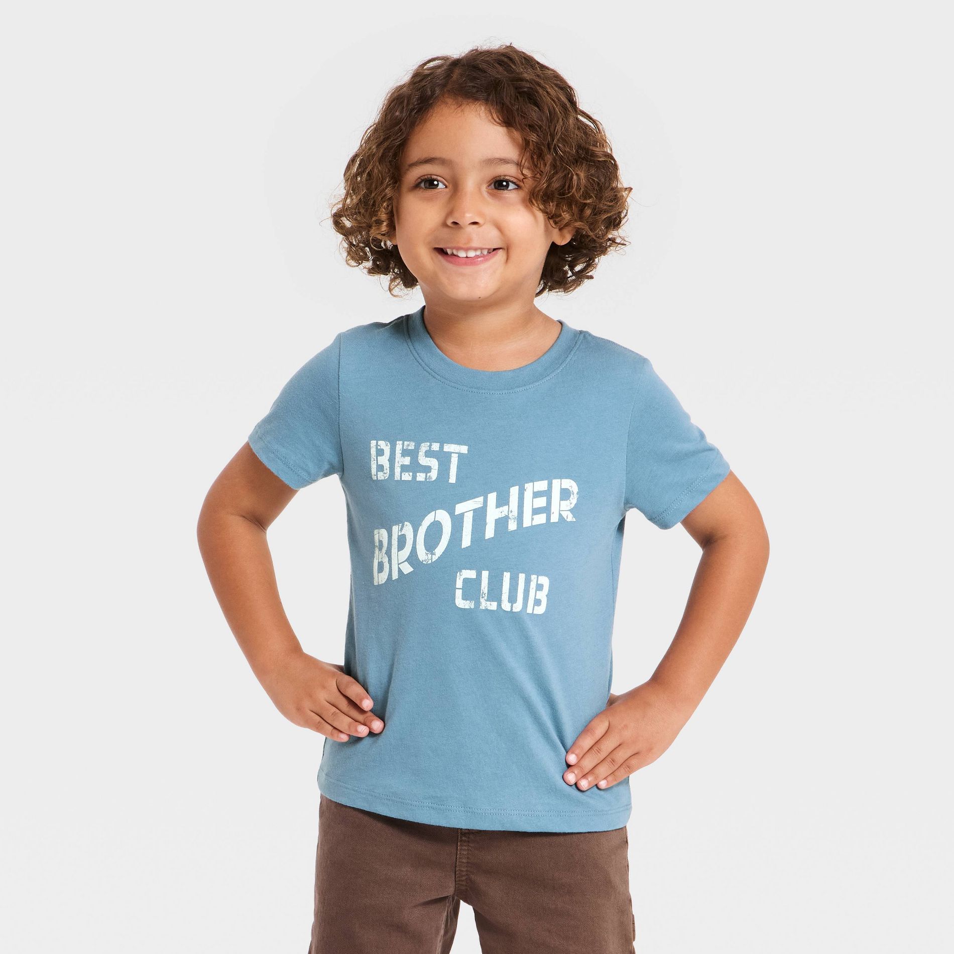 Toddler Boys' Short Sleeve Classic Fit Graphic T-Shirt - Cat & Jack™ Light Blue 4T