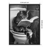 Amanti Art Literary Litter Box Cat by Niky Rahner Framed Canvas Wall Art - 3 of 4