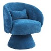Swivel Accent Chair Armchair, Round Barrel Chair in Fabric for Living Room Bedroom - 4 of 4