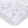 Disney Dumbo Sweet Little Baby Light Blue, Gray, and White Storks, Stars, Clouds and Moon 3 Piece Nursery Crib Bedding Set - 3 of 4