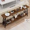 VYNXARIA 70.9" Extra Long Sofa Table, Console Behind Sofa, Entryway Table with Storage Shelves for Hallways, Living Rooms,Foyers,Entryways, Brown - 2 of 4