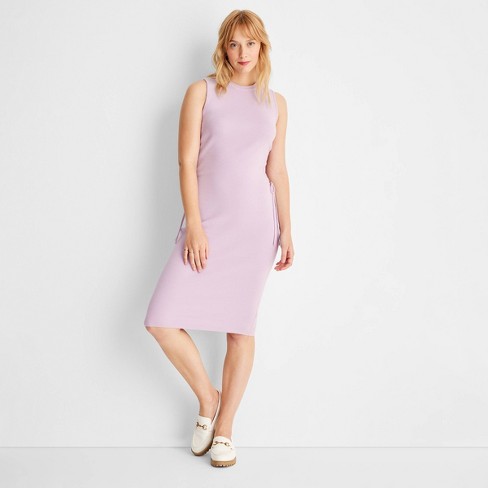 Women's Side-tie Midi Sweater Dress - Future Collective™ With Reese  Blutstein Lavender L : Target