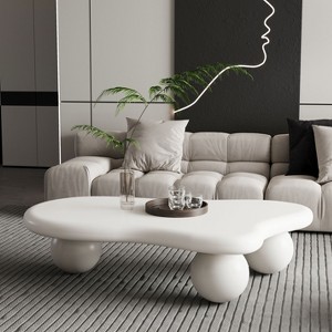 CAVINAS Cloud Coffee Table with Base, Smart Coffee Table, Modern Coffee Table for Living Room, Bedroom - 1 of 4