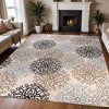 Modern Floral Scroll Indoor Runner or Area Rug by Blue Nile Mills - 2 of 4