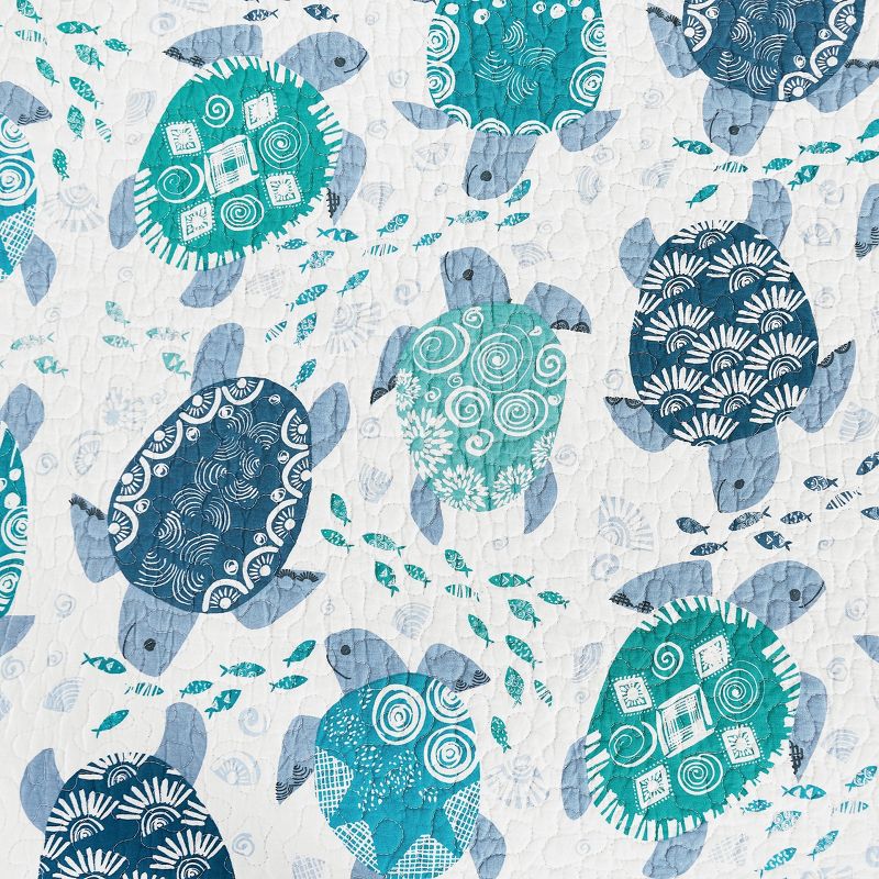 C&F Home Turtle Bay Beach Coastal Cotton Quilt Set  - Reversible and Machine Washable, 4 of 7