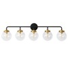 POWLIG Modern Vanity Light Fixture - Bathroom Mirror Lighting with Clear  Glass Globe Shades - 2 of 4