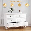 Senfot Dresser with 7 Drawers, Vintage Style Chest of Drawers, Storage Cabinet with Metal Handles for Bedroom, Living Room, Hallway, White - image 3 of 4