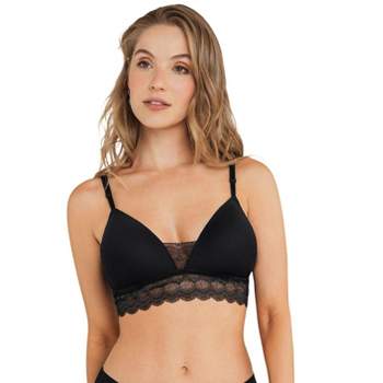 Bra Basic Models Glossy Thin Section With Steel Ring75b Standard 34b Three  Rows Of 2 Buckles Black