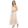 White Mark Women's Scoop Neck Tiered Maxi Sun Dress - 2 of 4