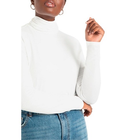 Eloquii Women's Plus Size Layering Turtleneck - 18/20, White : Target