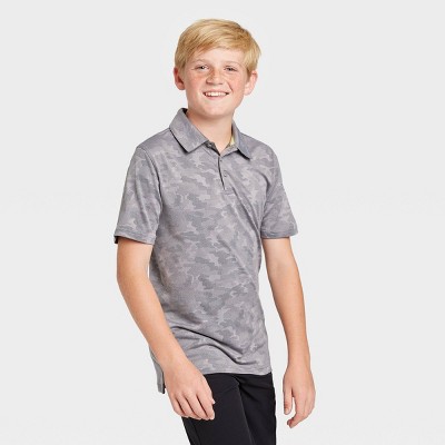 grey golf polo shirt