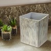 Stone Hedge Resin Decorative Bathroom Wastebasket - Nu Steel - 3 of 4
