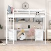 Full Size Loft Bed with Desk, Cabinets, Drawers and Bedside Tray - 2 of 4