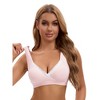 INSPIRE CHIC Women's Lace Crossover Wirefree Sleep Breastfeeding Soft Cup Maternity Nursing Bras - 4 of 4