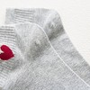 Anna-Kaci Women's 5-Pair Ankle Socks with Ribbed Cuff and Embroidered Heart Accent for Comfort and Style - 3 of 4