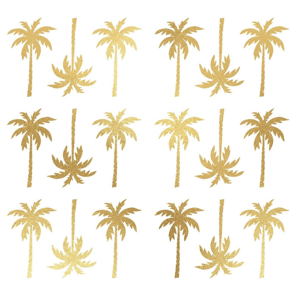 Photos - Wallpaper Roommates Palm Tree Peel and Stick Wall Decal Gold Foil  