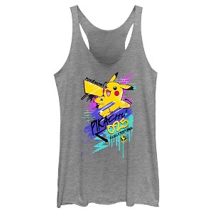 Women's Pokemon Pikachu 025 Electrifying Racerback Tank Top - 1 of 4