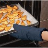 Home Mart Goods Navy Blue Heat Resistant Thick Soft Quilted Lining Kitchen Oven Glove Mitts - 3 of 4