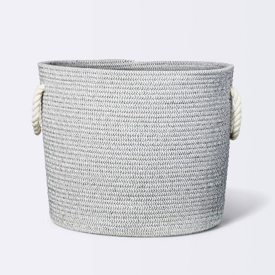 Coiled Rope Storage Bin Large Chevron - Cloud Island&#8482; Gray