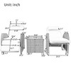 3PCS Patio PE Rattan Conversation Set, Outdoor Adjustable Two-person Combination With Coffee Table-ModernLuxe - 3 of 4