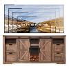 SinCiDo Fireplace TV Stand for 80 Inch TV w/36" Fireplace, Farmhouse Entertainment Center w/Sliding Barn Door & Storage Drawers - 4 of 4
