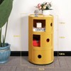 Haitral 3 Drawer Barrel Nightstand Yellow - 4 of 4